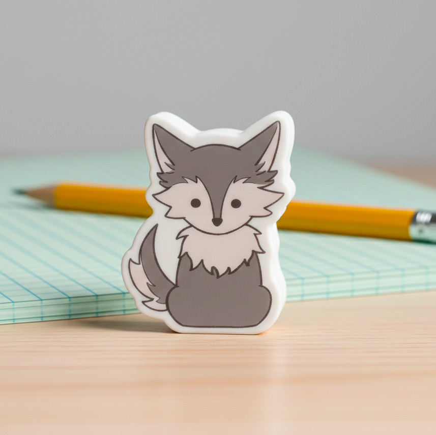 オオカミのイラスト消しゴムのイメージ画像